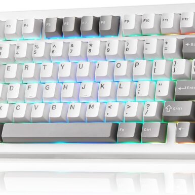 X Aula Nova75 Mechanical Gaming Keyboard,75% Compact Wireless Keyboard with Screen & Knob,Gamer for Pre-lubed Switches 8000mAh Computer Keyboards,RGB Backlit,Custom Hot Swappable,BT/2.4GHz/USB-C