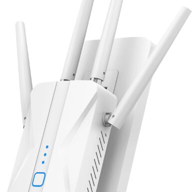 AC1200 WiFi Extender, Dual Band 5GHz & 2.4GHz WiFi Signal Booster, Up to 12980 Sq.ft Coverage, 3-in-1 Wireless Repeater Router Amplifier with Ethernet Port for Home